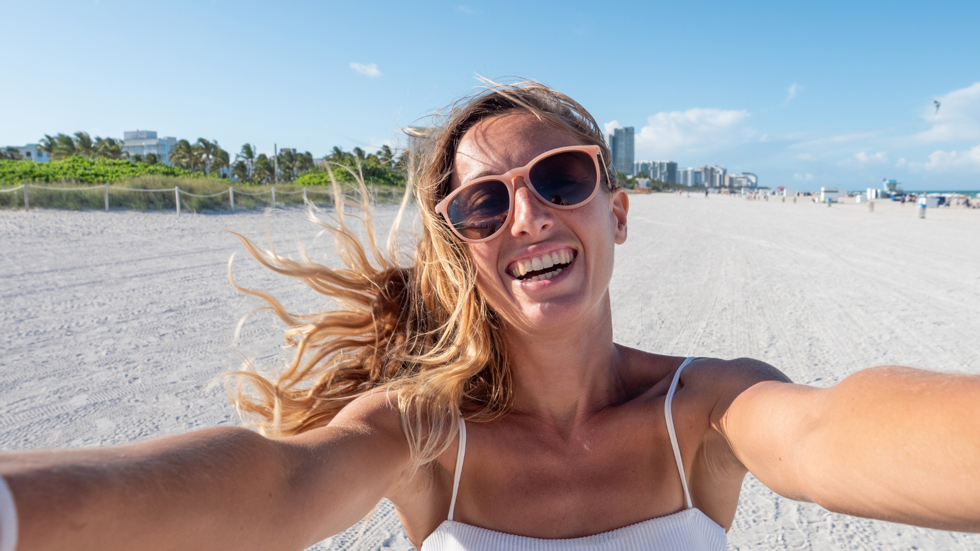 Smiling woman with healthy, radiant skin